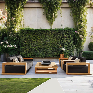 الطراز الريفي الفرنسي في الهواء الطلق مسلية خشب متين خشب الساج الباحة الأثاث في الهواء الطلق مجموعة أريكة حديقة الأثاث - Product Image 5