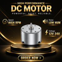 Moteur micro DC 24V 520 à aimant permanent à balais, haute vitesse, faible bruit, pour appareils domotiques, robots et projets DIY