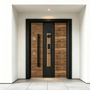 Puertas de Seguridad de Aluminio Resistentes a Impactos para Villas Americanas, Puertas de Entrada con Múltiples Cerraduras - Product Image 1