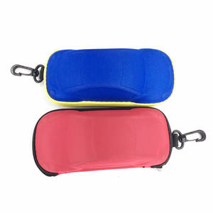 Étui à lunettes personnalisé en EVA en forme de voiture, rectangulaire, semi-rigide, pour lunettes de 3 à 5,9 pouces, avec fermeture éclair et crochet, été 2021, uni et simple - Product Image 4