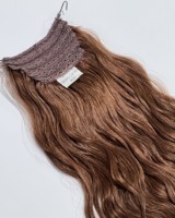 Expédition rapide, stock important, queue de cheval longue ondulée blonde de 28 pouces, extension de cheveux humains, postiche pour femmes
