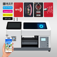 Impresora UV Plana Mini A5 de Reeleyin, Escanea el Código QR para Imprimir Tarjetas de Identificación de PVC, Máquina de Impresión de Tarjetas de Visita