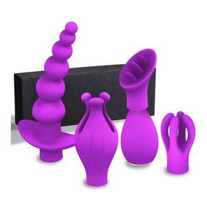 सर्वश्रेष्ठ विक्रेता 4 विनिमेय हेडगियर वाइब्रेटर रिचार्जेबल नरम सिलिकॉन गुदा g-स्पॉट उत्तेजना - Product Image 3