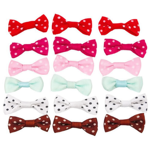 Fiocchi per capelli in tessuto ILAN, 12 pezzi, colori misti, accessori per bambine. - Product Image 2