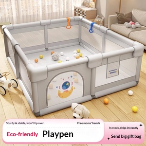 Valla de seguridad para bebés, tapete de juego grueso para gatear para niños, valla de tela para juegos de niños pequeños para sala de estar interior - Product Image 5