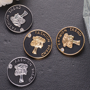 Thiết kế mới kim loại nữ hoàng vẻ đẹp nút đầu quần áo thương hiệu phụ kiện nút trang trí - Product Image 2