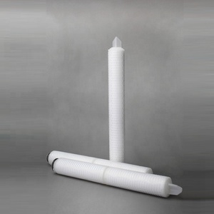 Taille standard 10 ''0.22um PP/<span class=keywords><strong>PES</strong></span>/PTFE/Nylon/PVDF cartouche filtrante liquide plissée pour application alimentaire et boisson - Product Image 3