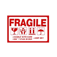 Autocollant découpé à l'emporte-pièce « Attention Fragile » pour expédition, étiquette personnalisée en papier couché, écologique, recyclable, faible MOQ