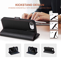 Étui de téléphone 16E en cuir véritable de luxe fait main avec blocage RFID, protection intégrale 360°, protection d'écran, protection d'appareil photo et porte-cartes