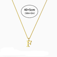 Collier en acier inoxydable Alphabet F pour hommes et femmes, style ethnique, collier de couple, accessoires transfrontaliers