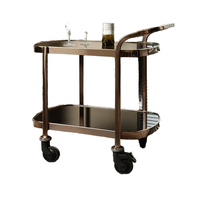 Chariot de restaurant en métal pour fournitures d'hôtel et de restaurant pour magasin 4S KTV Bar Cake Tea Snack Beverage Service & Delivery