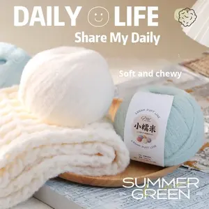 Little Glutinous Rice Hand gestrickter Cardigan Sweater Schal und Hut mit <span class=keywords><strong>Cat</strong></span> Footprint Crochet aus hochwertigem Faden - Product Image 2