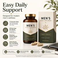 Complexe Herbal pour Hommes 1200mg en Capsules – Tribulus Terrestris, Maca, Ashwagandha, Horny Goat Weed, Saw Palmetto, Zinc D3 – Végétalien