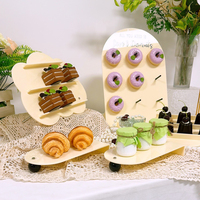 Présentoir de table à desserts style crème de Guangzhou, support à gâteaux d'anniversaire, plateau à pâtisseries en acrylique pour buffet froid de mariage et pause thé