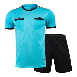 Volwassen Voetbal Scheidsrechter Stelt Mannen Professionele Ademende Voetbal Scheidsrechter Uniform Voetbal Scheidsrechter Jersey