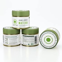 Boîte à matcha vide personnalisée de qualité alimentaire, hermétique, 30 g, boîte à poudre de matcha japonaise, couvercle à vis, boîtes rondes pour thé, emballage