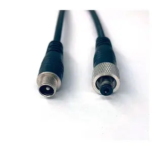 Kabel ekstensi daya tahan air IP67 DC jantan ke betina 5.5mm x 2.1mm