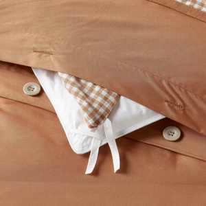 Sang trọng trang trí mini <span class=keywords><strong>gingham</strong></span> chải sợi nhỏ khâu bộ đồ giường 3 cái Duvet cover Set - Product Image 6