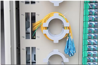 Ftth Outdoor Cabinet SMC144/288/576 Core Outdoor Cable óptico Handover Box Montado en el piso Tres redes en una caja óptica
