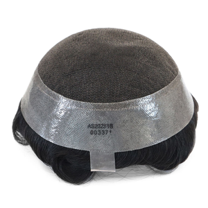 Cheveux indiens Remy vierges Toupet pour hommes Base invisible indétectable Peau fine Mono PU Aspect réaliste Prothèse capillaire - Product Image 5