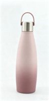 Bouteille d'eau gazeuse de 900 ml avec revêtement en poudre mate, corps résistant aux rayures pour impression de logo et avec sangle en TPU pour l'extérieur