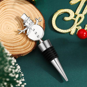 Custom Wijn Stopper Zink Legering Kerstboom Dennenappel <span class=keywords><strong>Genie</strong></span> Auto Kerst Fles Wijnstop Voor Kerst - Product Image 1