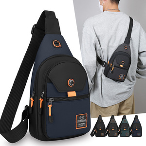 Men's Chest Bag Oxford Cloth Waterproof Crossbody Bag For Outdoor Travel And Sports With Multiple Pockets - Product Image 1