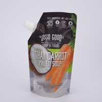 Sachet d'emballage alimentaire durable en PE de 12 oz, 300 ml, 500 ml, avec bec verseur, personnalisable, pour bouillon de bœuf, soupe de tomates, confiture