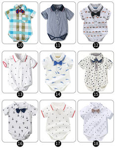 Ensemble de vêtements pour bébé de haute qualité, veste matelassée à boutons pour garçons, vêtements d'été, vente en gros de t-shirts - Product Image 3