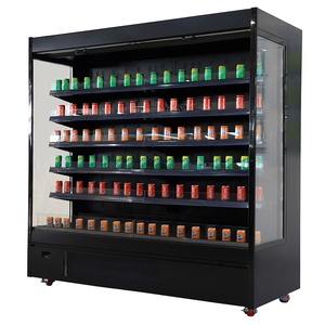 GENERALFUSHI Refroidisseur multipont avant bas enfichable Présentoir vertical ouvert Refroidisseur de boissons Refroidisseur de produits laitiers Réfrigérateur Red Bull - Product Image 1