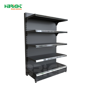Highbright Customizable Durable Metal <strong>Double</strong>-<strong>Sided</strong> Heavy Duty Gondola <strong>Shelving</strong> for Supermarket Grocery Display Stand - Product Image 6