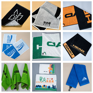 Serviette de sport jacquard 100% coton sur mesure 35x75cm, logo embossé, absorption de la transpiration, pour fitness, yoga, course à pied, tennis, golf - Product Image 4