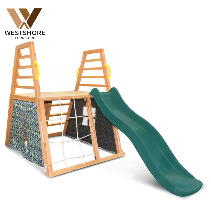 Customized Wooden Climbing Frame Safety Kids