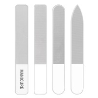Lime à ongles en verre nano transparente double face, outil de manucure et de façonnage pour nail art