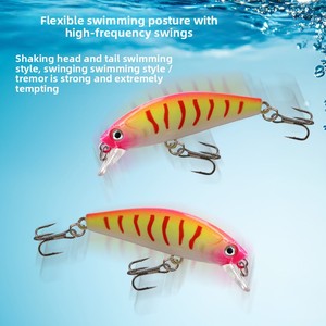 Esche artificiali da pesca per bass in ABS a 9 colori, di alta qualità, da 55mm/6g, per acqua salata, con <span class=keywords><strong>ami</strong></span> e occhi 3D - Vendita all'ingrosso - Product Image 4