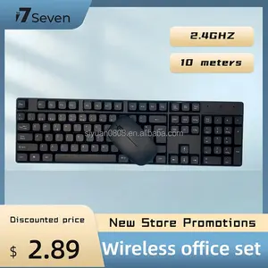 Bilgisayar ofis kablosuz klavye ve fare Combo özel küresel dil 104 105 108 anahtar düzeni kablosuz klavye ve fare seti