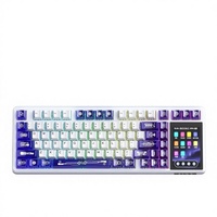 Teclado Mecánico para Juegos Aula L99 con Pantalla TFT de 3.98'', Láser RGB, USB-C, 8000mAh, Tri-Modo, Teclas PBT Intercambiables en Caliente, Batería Nueva