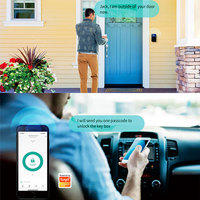Boîte de rangement intelligente pour clés de secours de serrure électrique d'urgence, coffre-fort extérieur Tuya / TTLock avec contrôle à distance, mot de passe et empreinte digitale