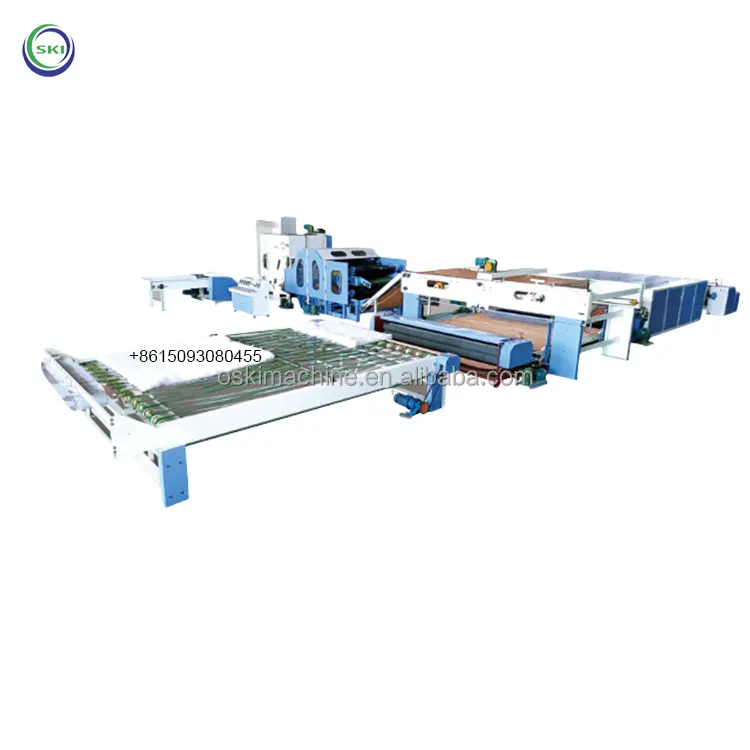 Automatische Polyester Quilt Bettdecken Maschine Quilt Filling Watte Produktions linie