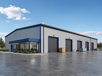 Entrepôt économique en structure métallique préfabriquée isolée pour stockage commercial