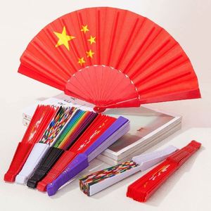 Wholesale Customized Folding Bamboo Fans <b>Mini</b> Large Sizes Folk Art Painted Hand Fans for Weddings Promotion - Product Image 1