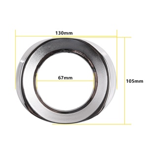 Sanvi Auto Lighting Accessories 3 Inch Angel Eyes' Cover Chrome Color HID <b>LED</b> <b>Projector</b> Lens Kits Shrouds Cover Car Light Parts - Product Image 6