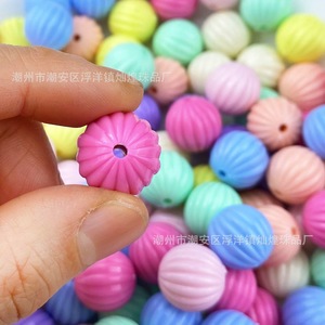 Acrylic Solid Color Pumpkin <b>Beads</b> 16mm Round Loose <b>Beads</b> For Jewelry Making DIY Accessories - Product Image 3