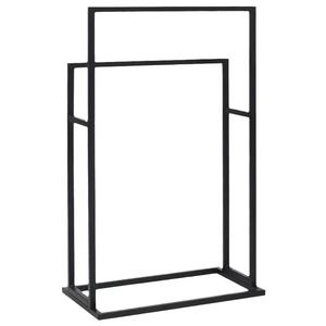 <span class=keywords><strong>Porte</strong></span>-serviettes <span class=keywords><strong>de</strong></span> <span class=keywords><strong>salle</strong></span> <span class=keywords><strong>de</strong></span> <span class=keywords><strong>bain</strong></span> double niveau, écologique, imperméable, en fer, sur pied, avec penderie métallique et barre <span class=keywords><strong>de</strong></span> rangement pour vêtements - Product Image 1