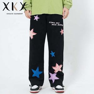 <span class=keywords><strong>2022</strong></span> automne hiver Sports hommes taille haute pantalons de survêtement à la mode tout match ample décontracté droit étoile à cinq branches brodé <span class=keywords><strong>pantalon</strong></span> - Product Image 5