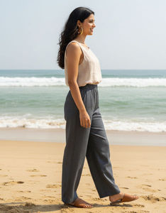 Women <b>Linen</b> Slub <b>Top</b> Breathable Lightweight Comfortable Stylish Fabric Perfect for Office Casual Travel Everyday Wear Chic - Product Image 4