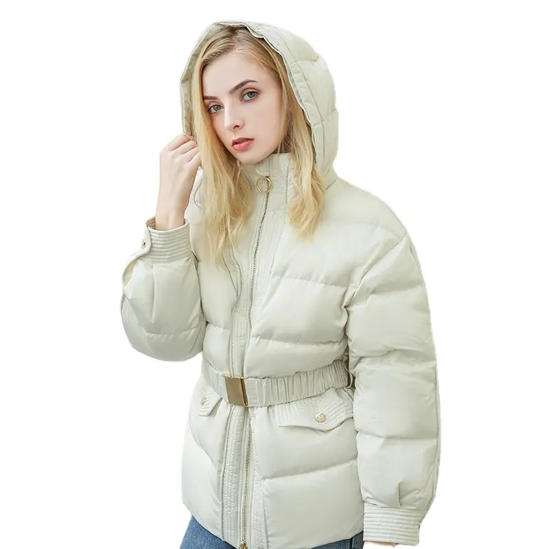 2022 Blank Women Duck Down Jackets Ladies Official Coat Winter Warm Bubble Coat Clothes for Woman