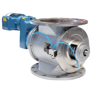 Válvula rotativa de acero inoxidable sellada con aire de alta densidad, válvula rotativa de hoja rotativa, precio de válvula rotativa