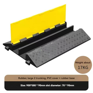 Couvercle de fil électrique en caoutchouc recyclé durable 900x500*50mm 13kg 5 canaux protecteur bosse vitesse bosse câble rampe route utilisation plastique - Product Image 5