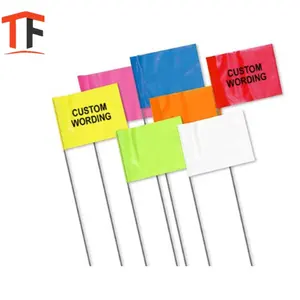 Good Quality Custom Size and Logo Outdoor Orange Warning Survey Marking Flag for Tail Lifts